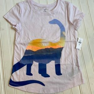 GAP kids organic cotton dino sunset shirt